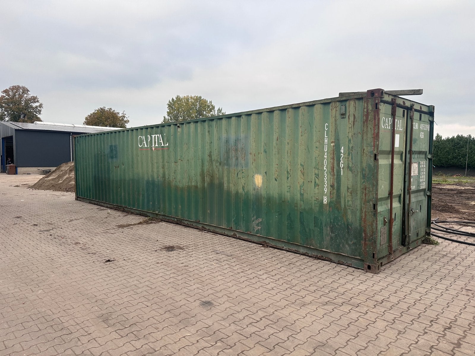 40ft container. Netjes en waterdicht, Ophalen
