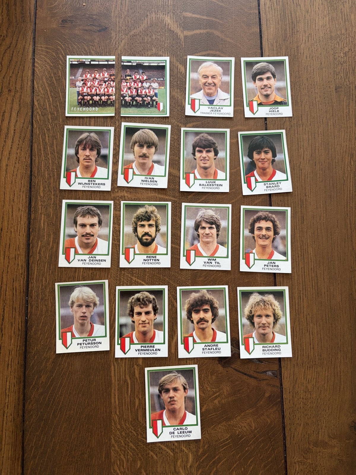 Panini Voetbal 81 Feyenoord stickers, Verzamelen, Ophalen of Verzenden, Gebruikt, Feyenoord, Poster, Plaatje of Sticker