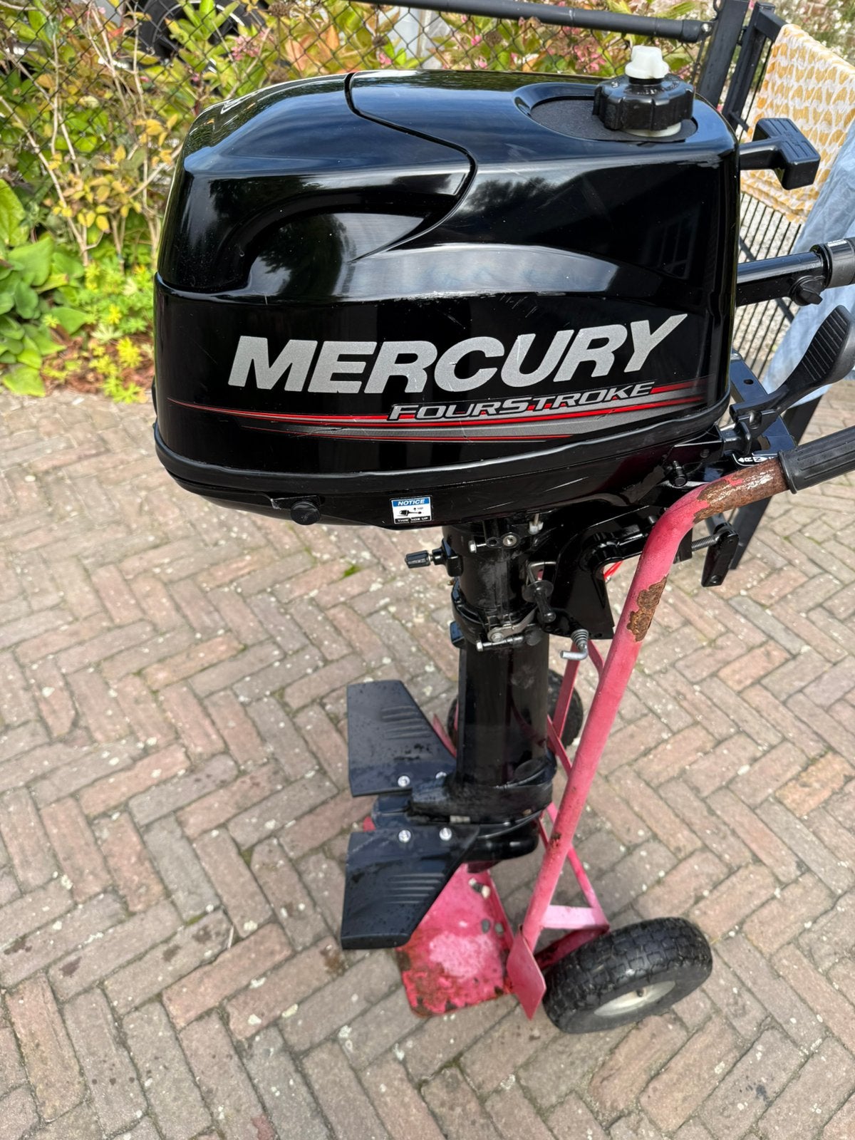 Mercury 6 pk langstaart 4 takt, Watersport en Boten, Ophalen, 5 tot 10 pk, Viertaktmotor, Zo goed als nieuw