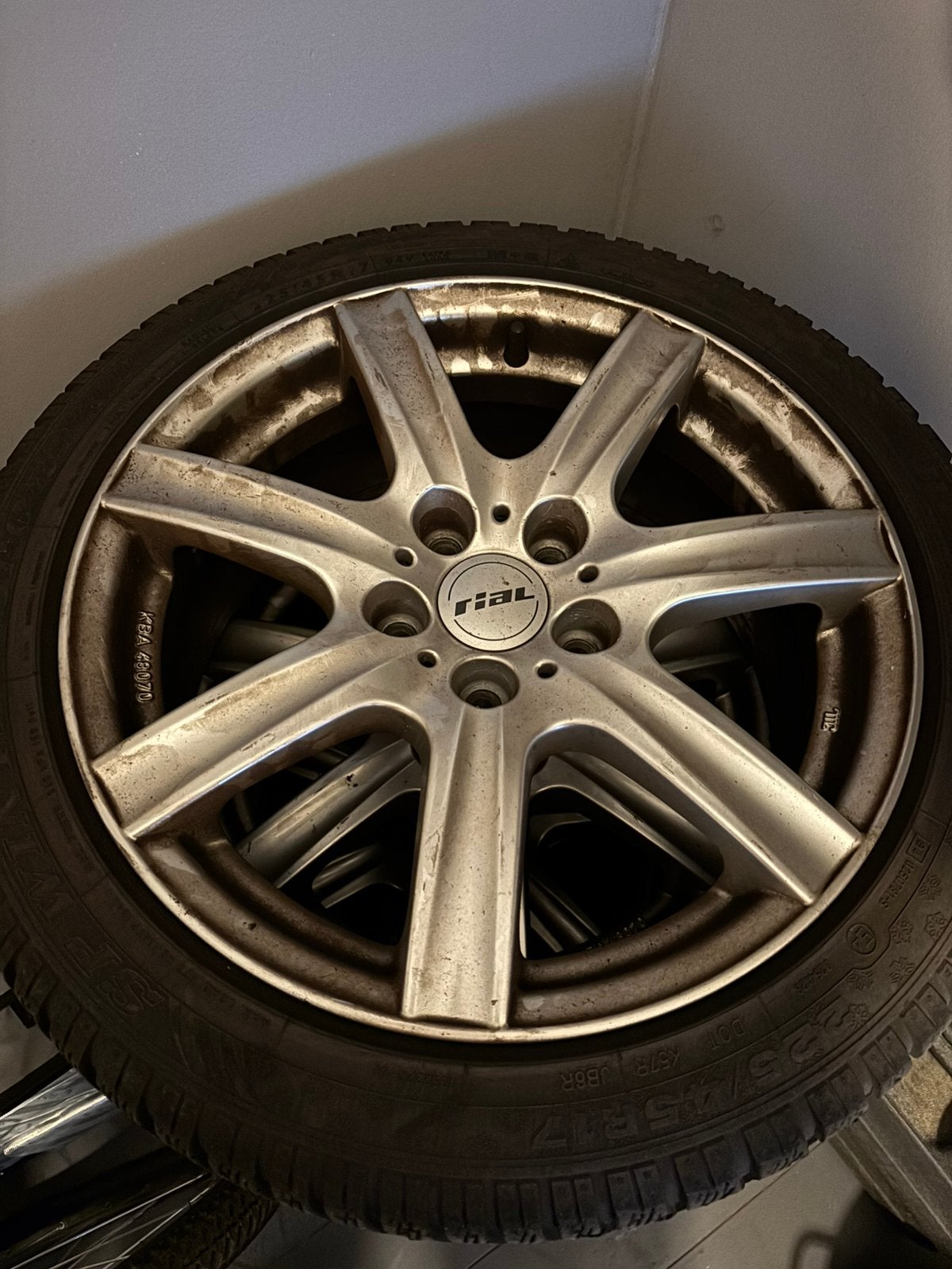 Rial 17” + Dunlop Winter Tires 225/45 R17 5x112, Ophalen, Banden en Velgen, 17 inch, Winterbanden