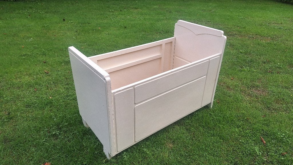 Prachtig Antiek Art Deco kinderledikantje (Jaren 20/30), Kinderen en Baby's, Ophalen, Gebruikt, Ledikant