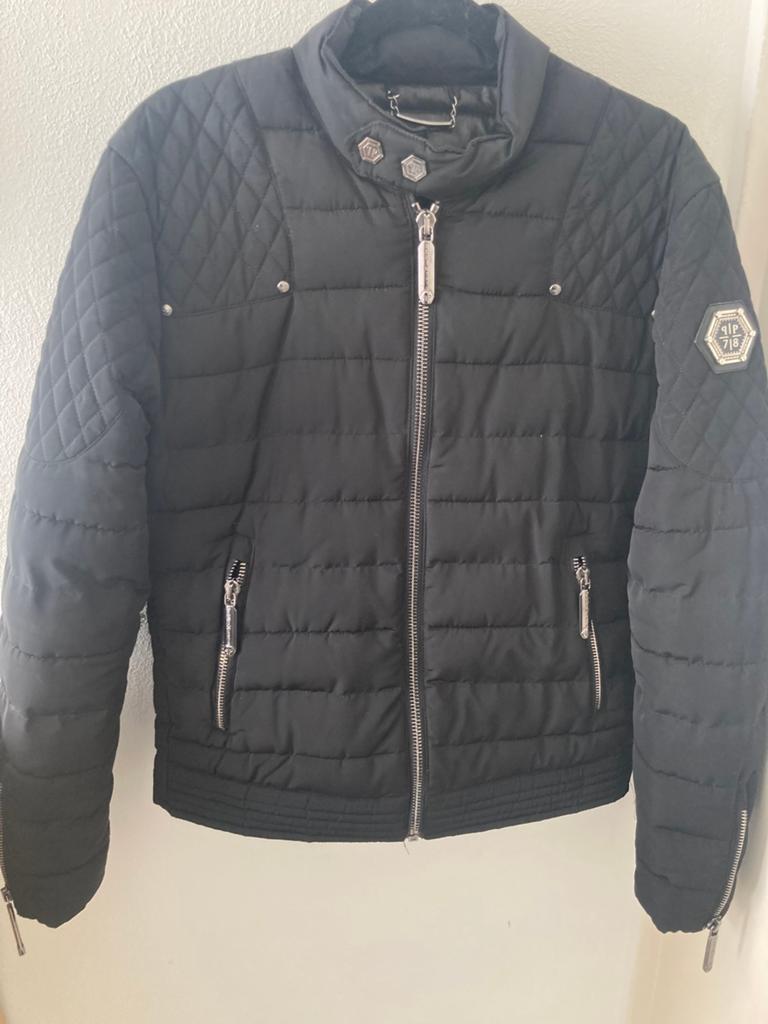 Philipp plein biker jas nieuwstaat donsjas, Ophalen of Verzenden, Zo goed als nieuw, Zwart