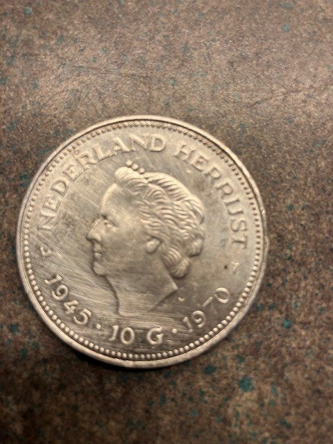 Zilveren tientje, Koningin Juliana, Zilver, Ophalen of Verzenden, Losse munt