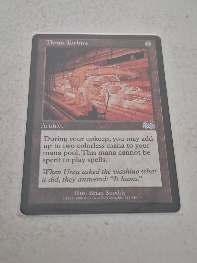 Magic: The Gathering - Thran Turbine (Urza's Saga), Ophalen of Verzenden, Gebruikt, Losse kaart