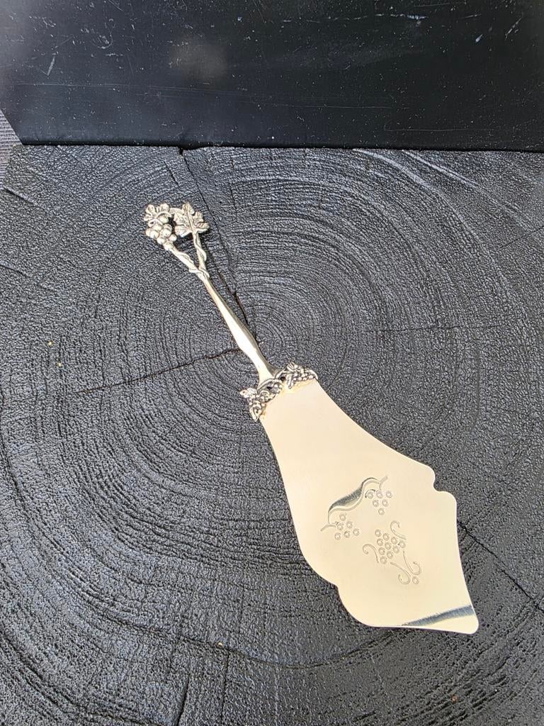 Zilveren Taartschep met Druiven Decoratie, Verzenden, Zilver
