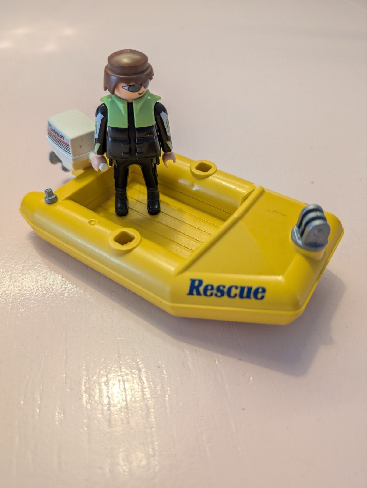 Playmobil Reddingsboot met Figuur en Motor, Ophalen, Gebruikt
