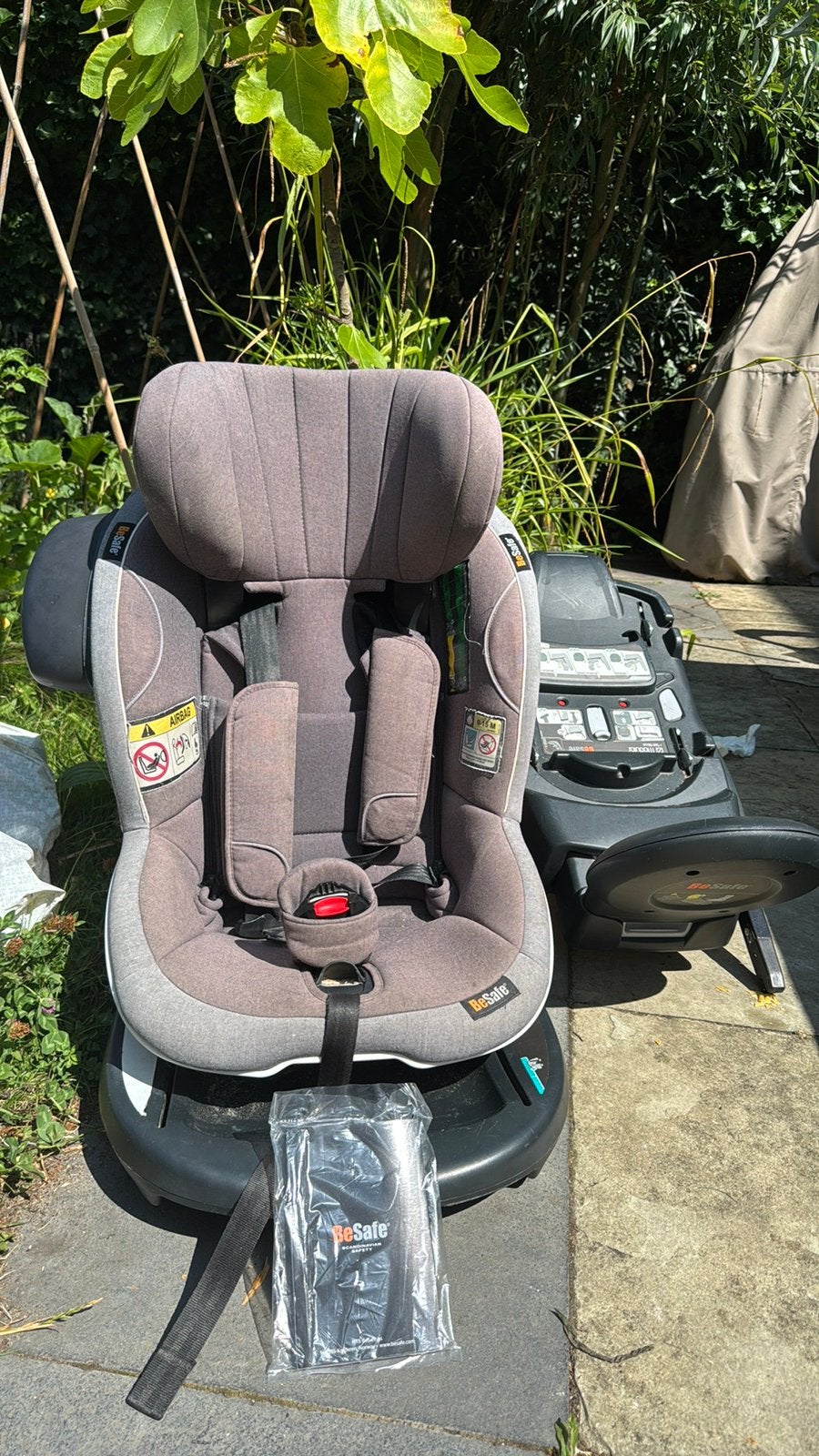 BeSafe iZi Modular iSize Seat (grey melange) + Base, Ophalen, Zo goed als nieuw, Overige merken, Isofix