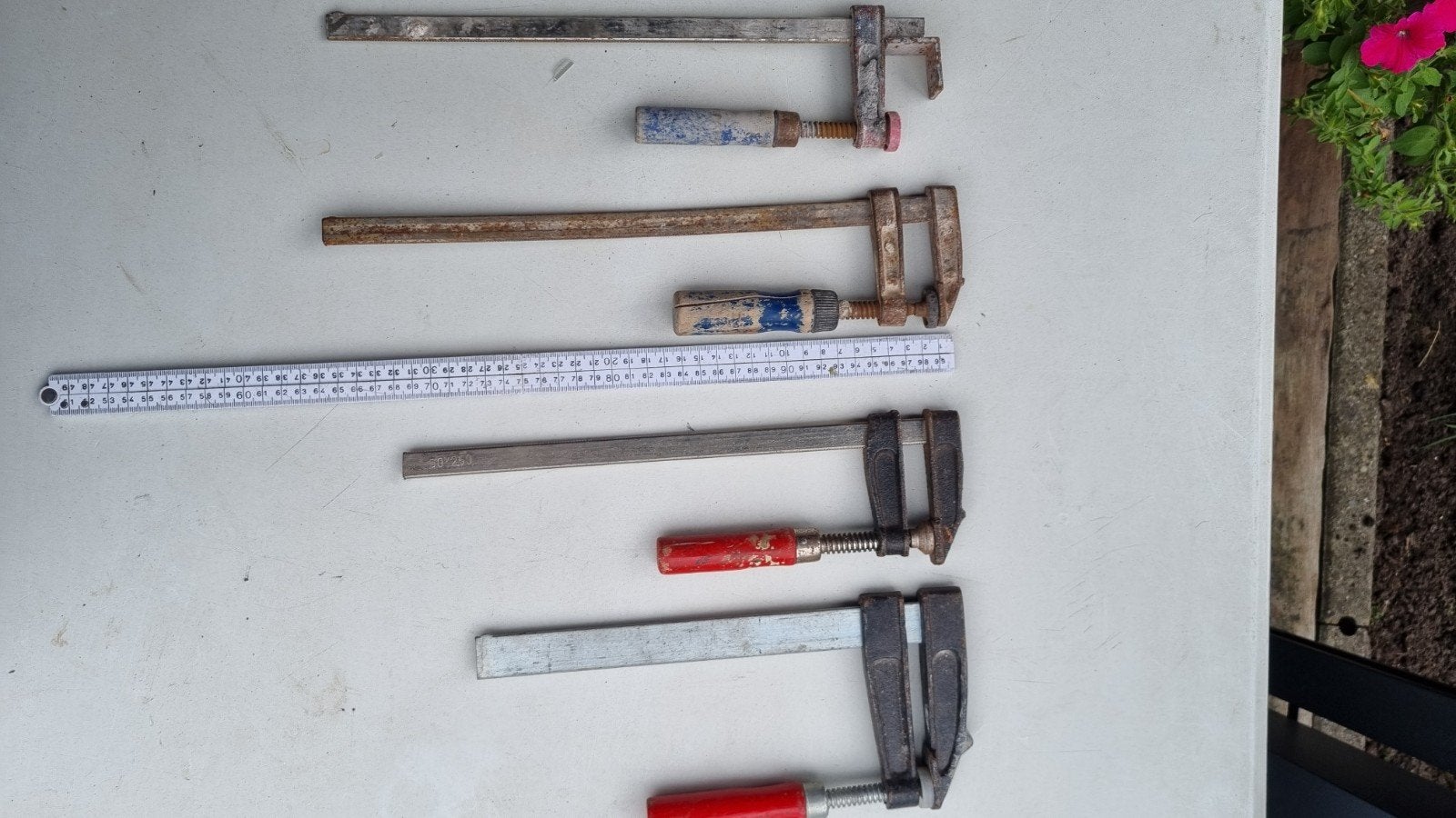 Set van 4 lijmklemmen, Ophalen of Verzenden, Gebruikt, Klem