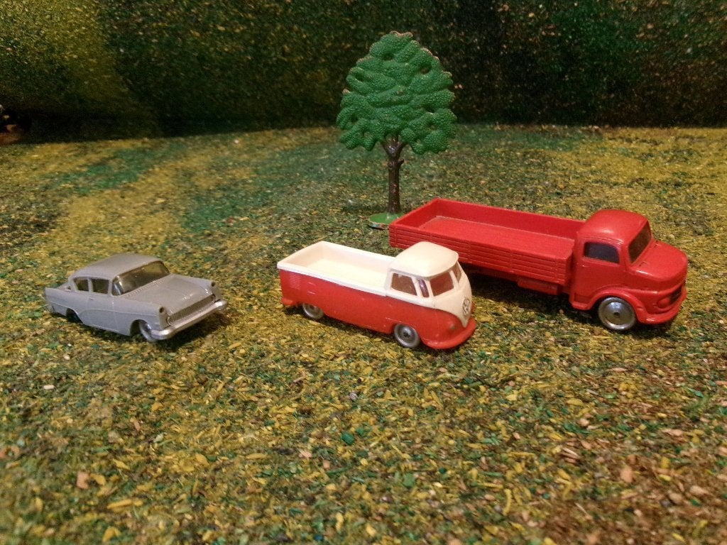 3 x HO Lego auto 1/87 VW bus Opel Mercedes Verzenden kan ook, Ophalen, Zo goed als nieuw, Lego, Overige thema's
