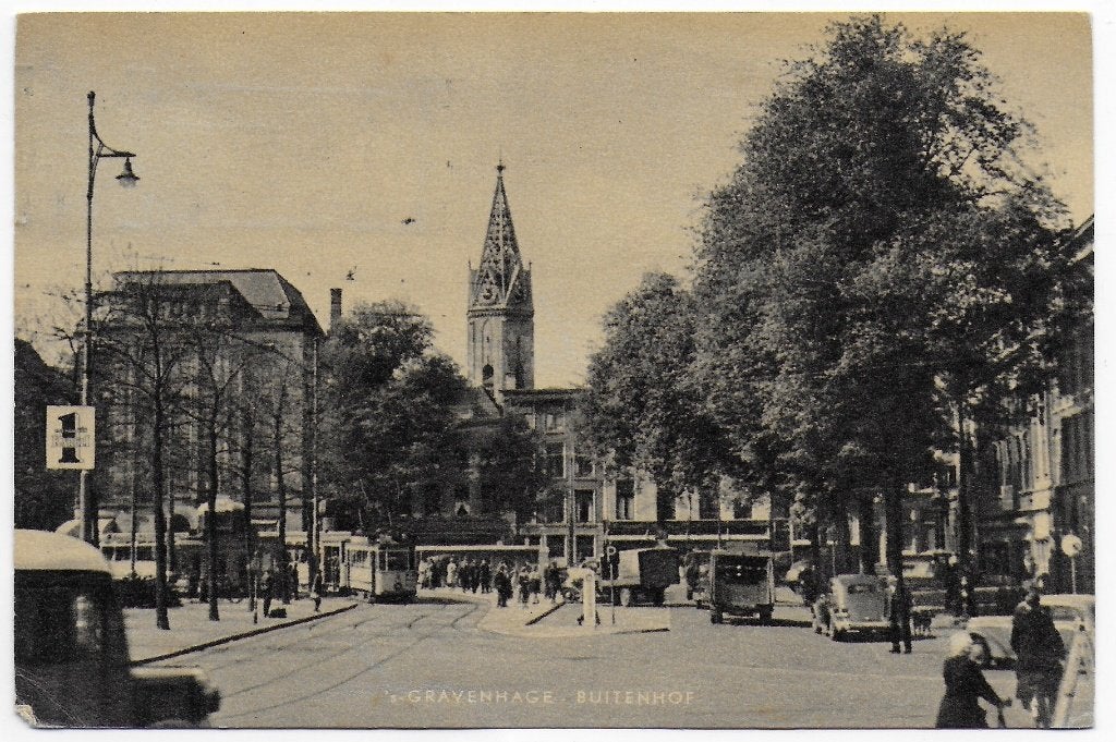 s Gravenhage Buitenhof Gelopen Ansichtkaart ( B5684 ), Ophalen of Verzenden, 1920 tot 1940, Gelopen, Zuid-Holland
