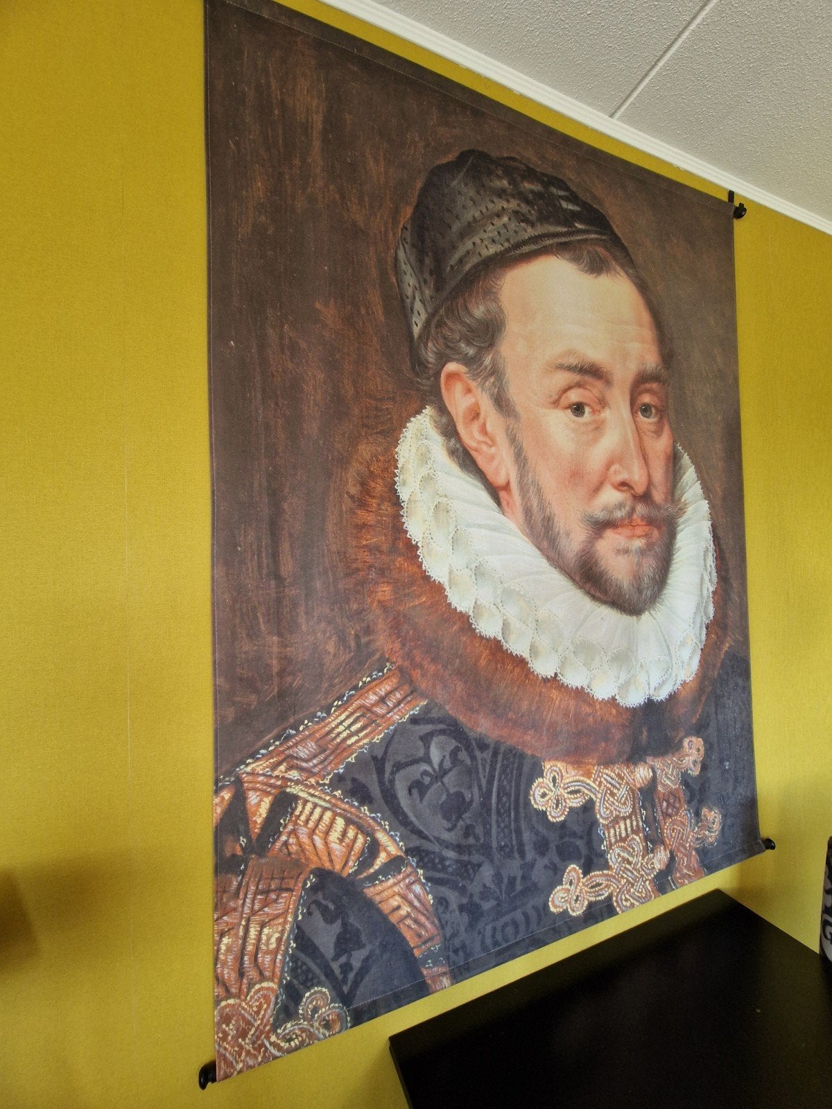 Groot wandtapijt Willem van Oranje, klassiek portret, Antiek en Kunst, Ophalen