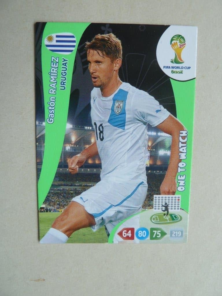 Panini WK card Brasil 2014  Gaston.Ramirez One to Match, Ophalen of Verzenden, Zo goed als nieuw, Buitenlandse clubs, Poster, Plaatje of Sticker