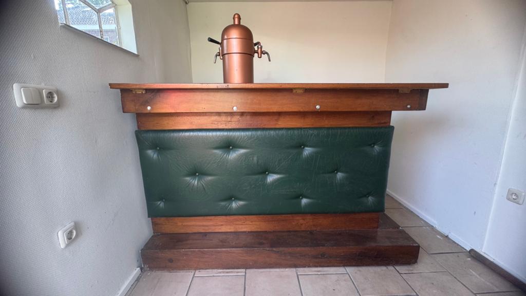 Eiken Bar met Antieke Tap, Borrelnest en Barkrukken, Huis en Inrichting, Barren, Ophalen of Verzenden, Gebruikt