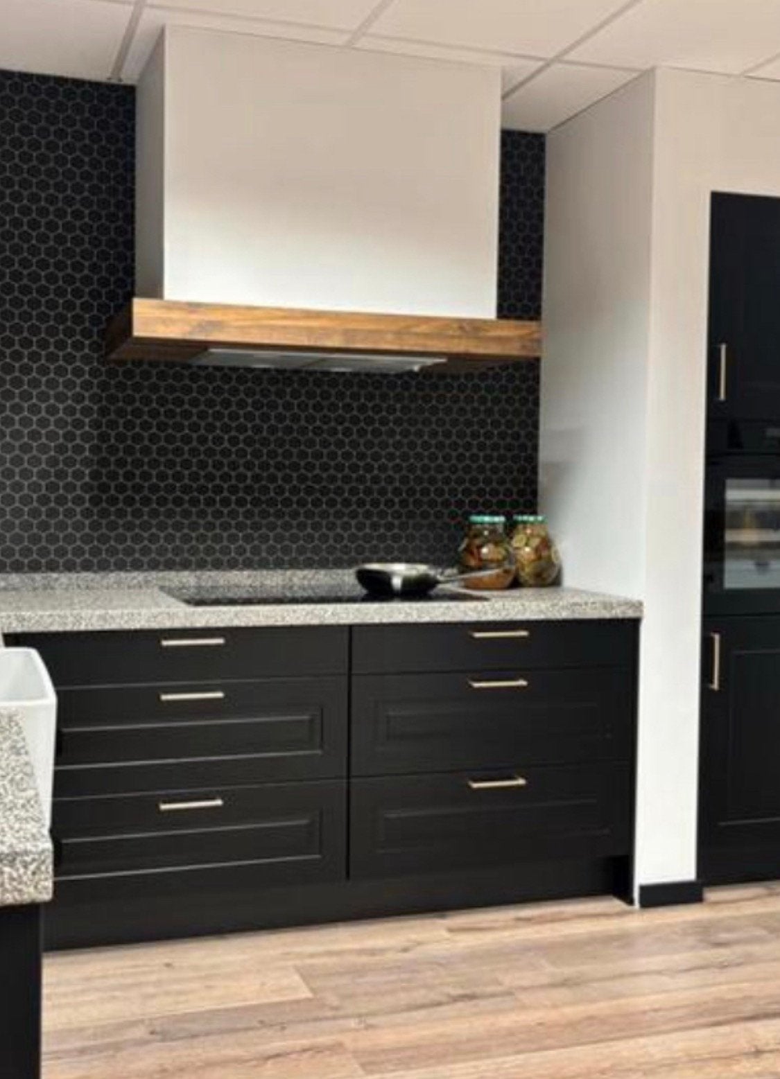 Schouw voor afzuigkap - Nieuw uit showroom keuken, Ophalen, Wandschouwkap, Nieuw, Inbouw