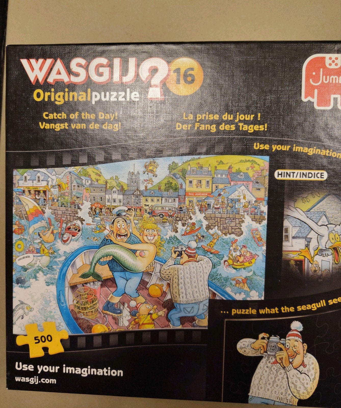 Wasgij Original 16 Legpuzzel - Catch of the Day! 500 stukjes, Ophalen of Verzenden, 500 t/m 1500 stukjes, Gebruikt, Legpuzzel