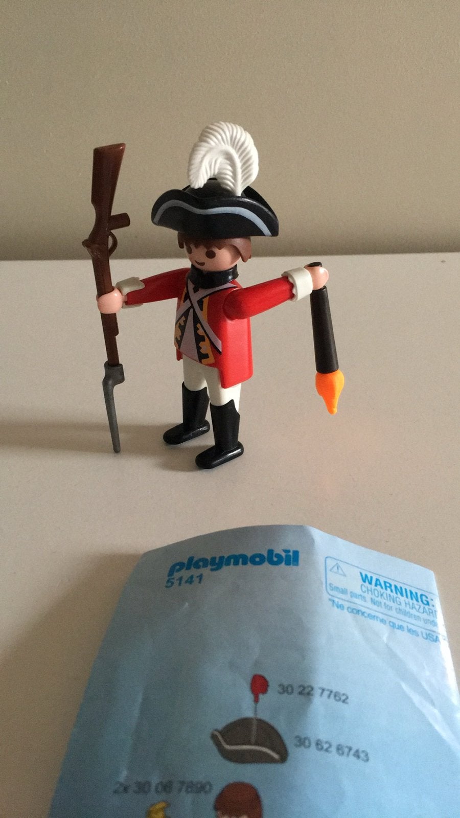 Playmobil 5141 Britse Soldaat met geweer en fakkel, Complete set, Zo goed als nieuw, Figuren, Historisch