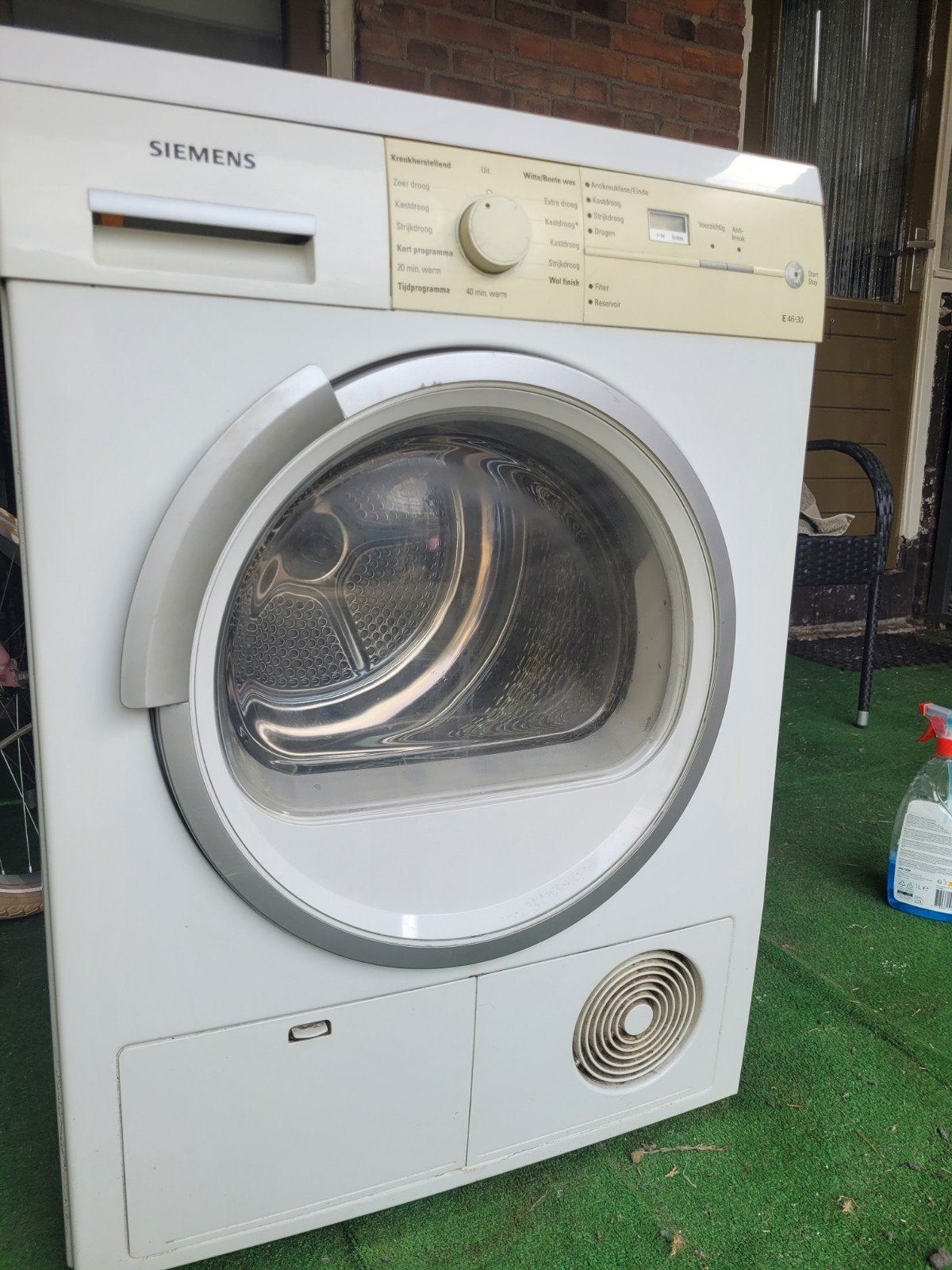 Siemens WT46E3F3NL Condensdroger - Gebruikt, Witgoed en Apparatuur, 8 tot 10 kg, Ophalen of Verzenden, Zo goed als nieuw, Voorlader
