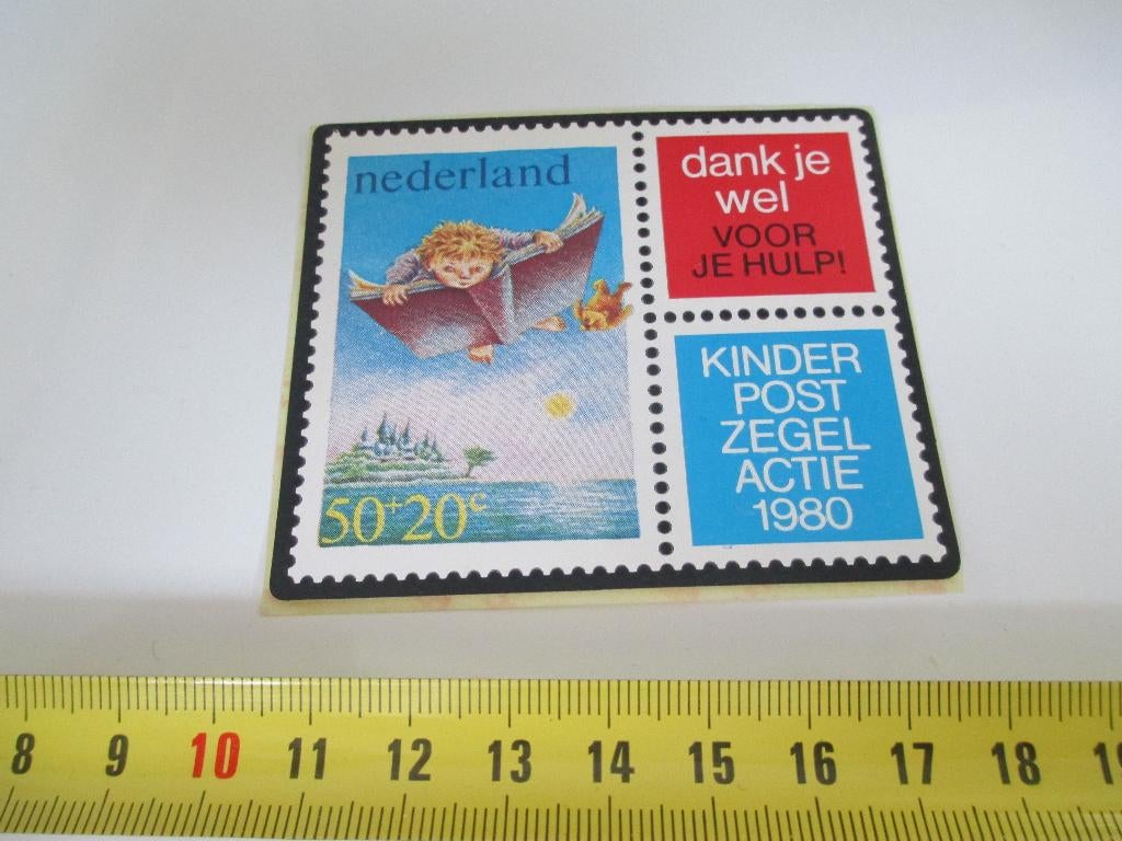 sticker PTT Kinderpostzegel actie 1980, Ophalen, Zo goed als nieuw