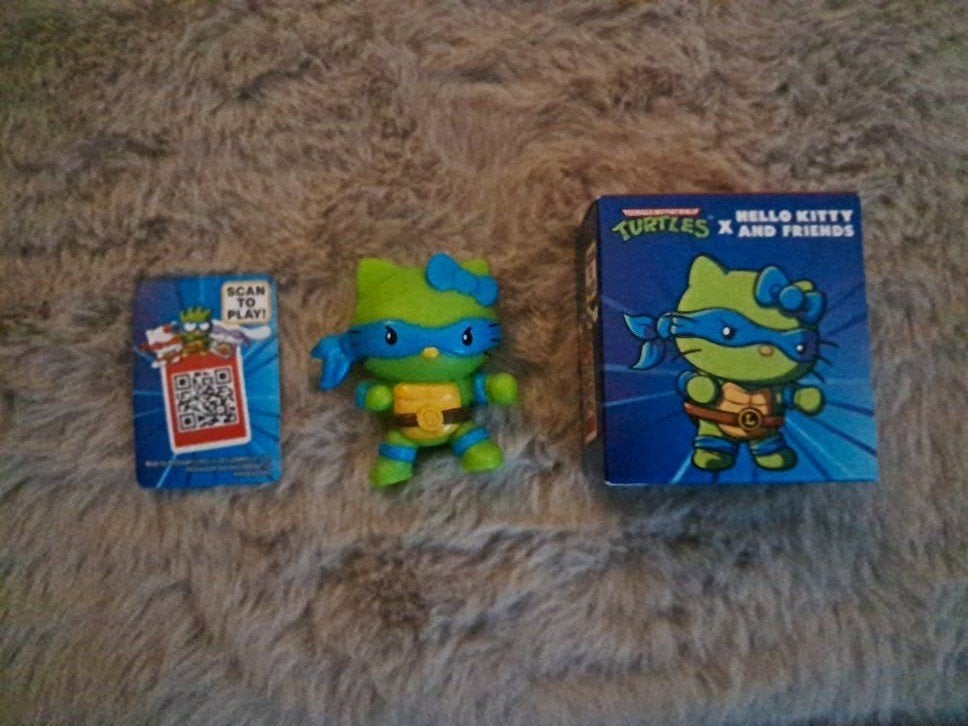 Hello Kitty x Leonardo Turtles figuur met kaartje, Ophalen of Verzenden, Nieuw