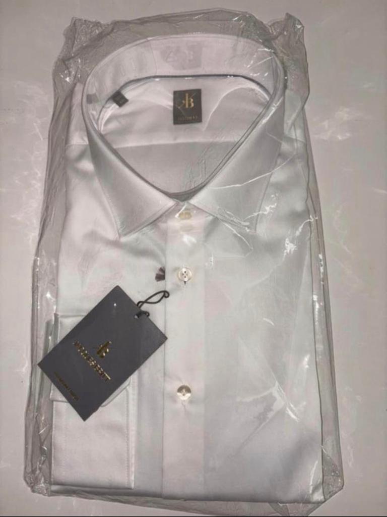 Jaques Britt overhemd, los of als set te koop, Ophalen of Verzenden, Nieuw, Wit, Halswijdte 43/44 (XL)