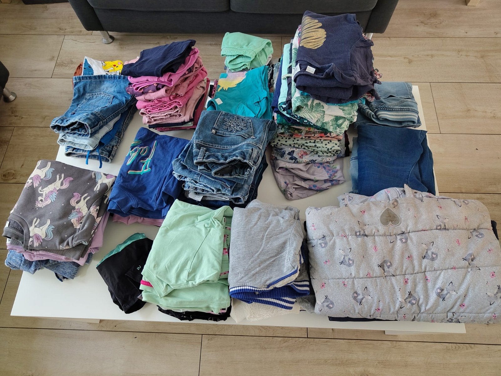 Groot kledingpakket meisje 74 stuks maat 134/140, Ophalen, Gebruikt, Maat 134