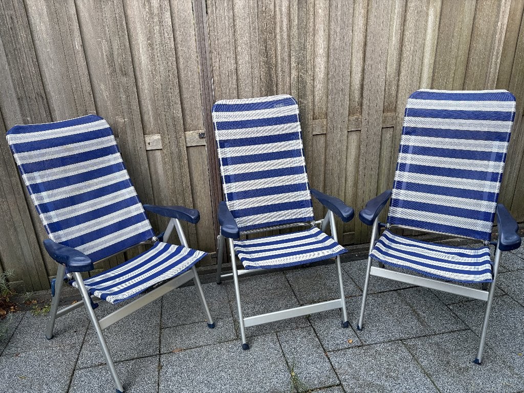 drie kampeerstoelen merk Crespo., Caravans en Kamperen, Ophalen, Gebruikt, Campingstoel