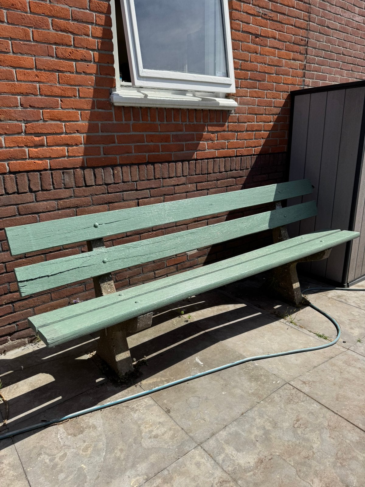 Tuinbank gemeentebank, Ophalen, Gebruikt, Hout