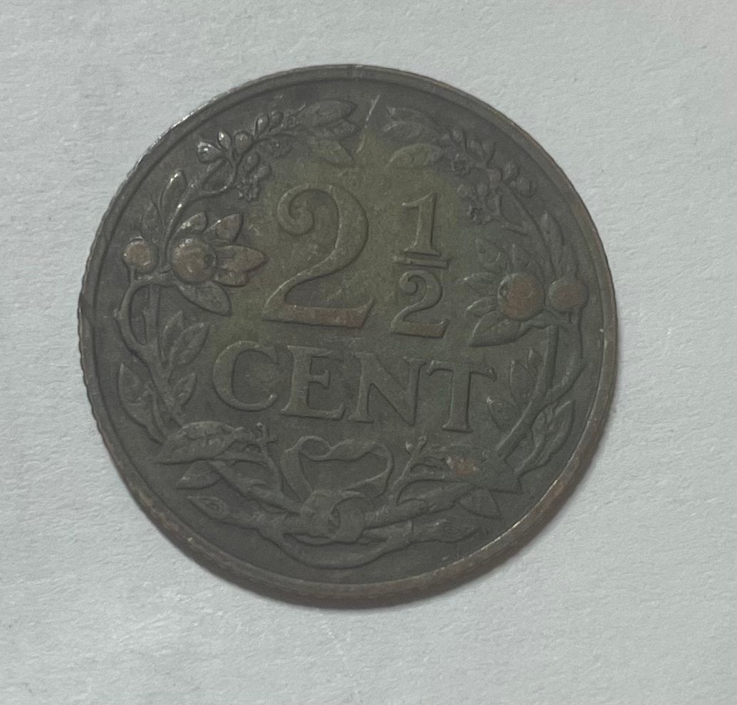 2,5 cent Nederland 1913, Postzegels en Munten, Ophalen of Verzenden, Koningin Wilhelmina