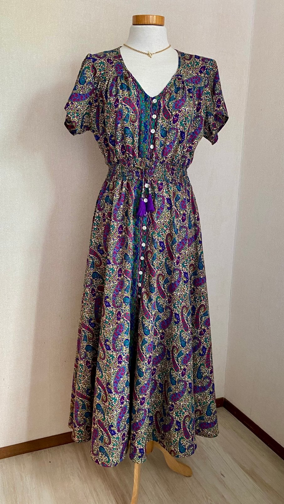 Boho paisley jurk van Aller Simplement  - maat L/XL(40/42, Meerkleurig, Maat 42/44 (L), Ophalen of Verzenden, Zo goed als nieuw