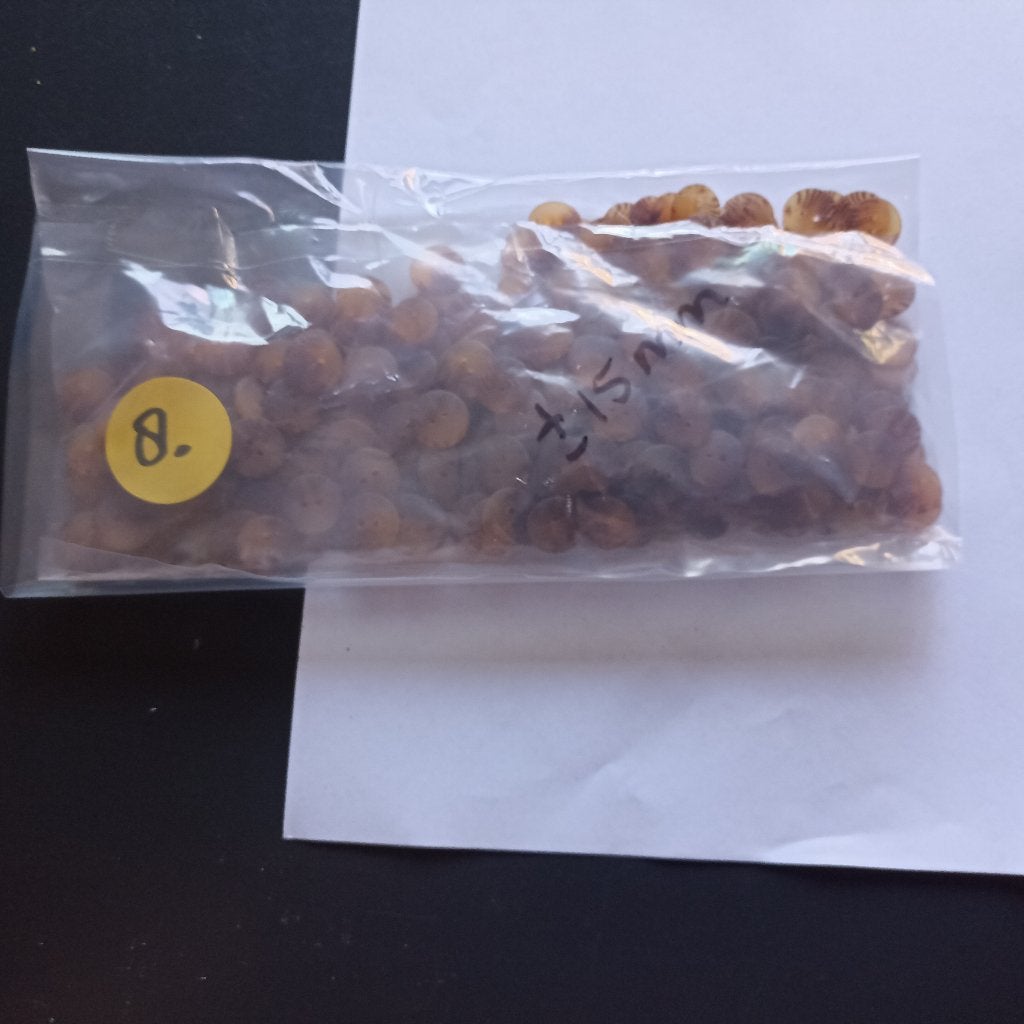 138 gram bruine, gestreept werkje, 2 gaats knopen, 15mm, Ophalen of Verzenden, Nieuw, Knoop of Knopen