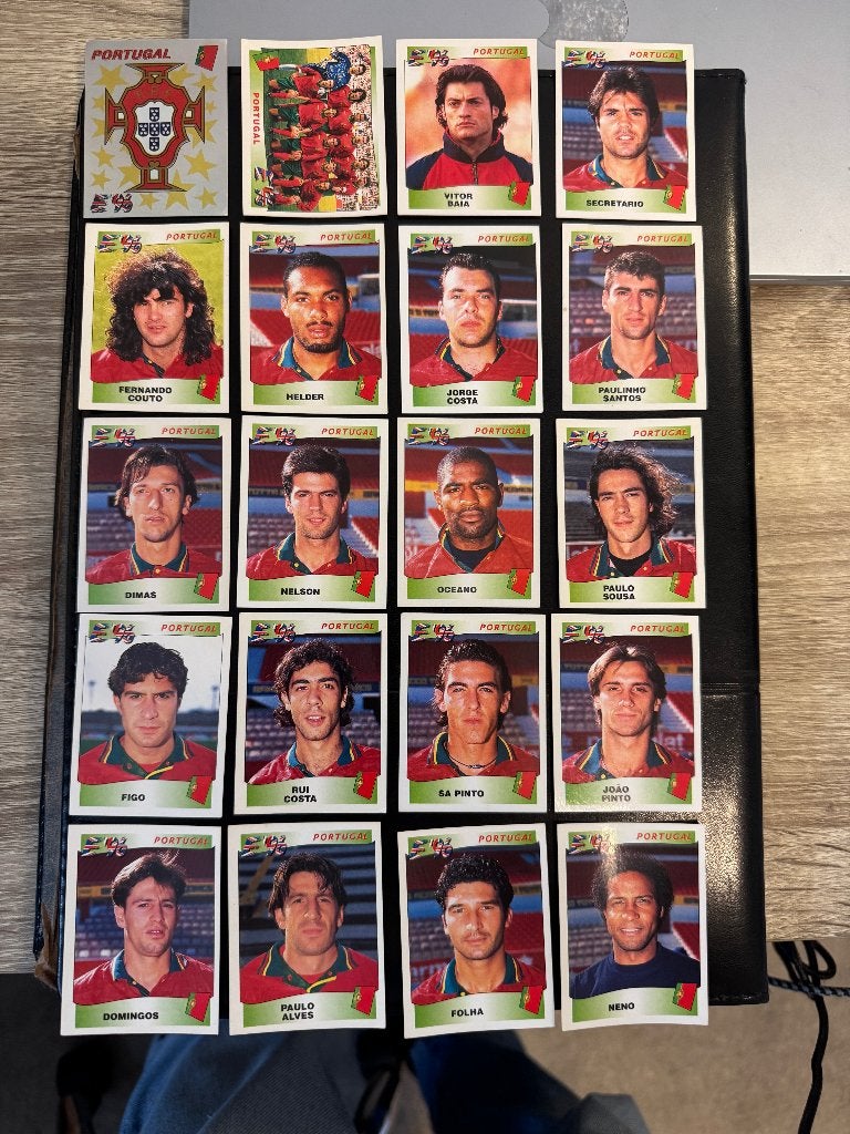 20 Panini EURO 96 plaatjes Team Portugal, Ophalen of Verzenden, Zo goed als nieuw, Buitenlandse clubs, Poster, Plaatje of Sticker