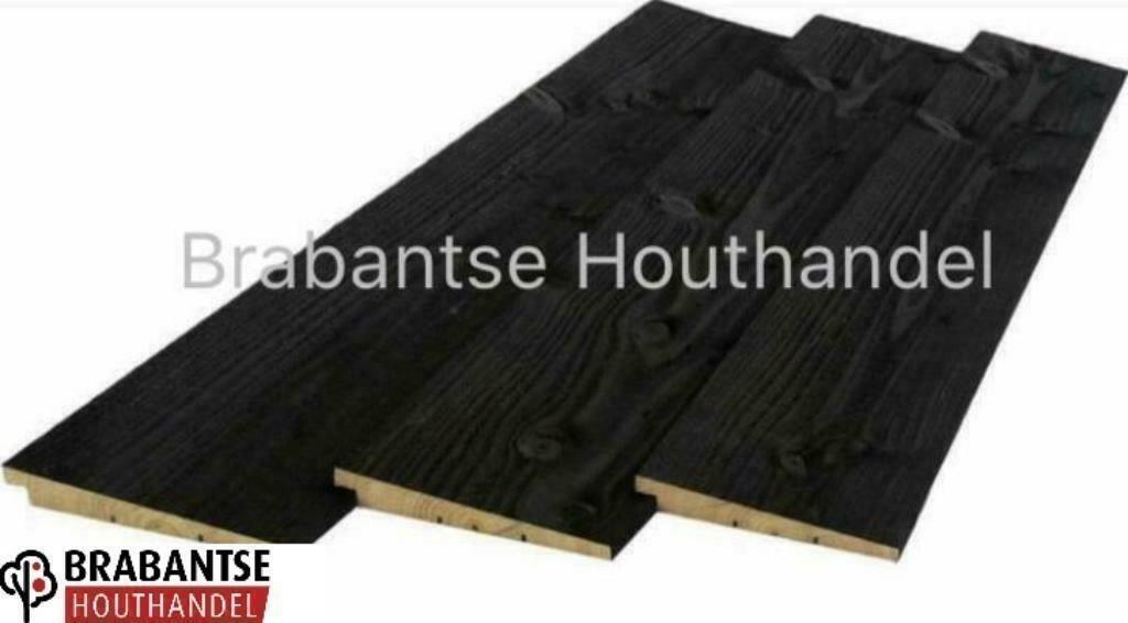 douglas/vuren Zweeds Rabat potdeksel planken blank en zwart, Ophalen of Verzenden, Nieuw, 250 cm of meer, Balken