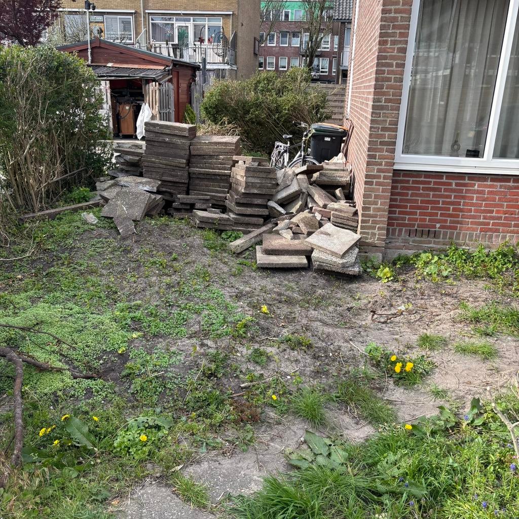 Gratis af te halen !!, Tuin en Terras, Tegels en Klinkers, Ophalen, Gebruikt, Beton, Terrastegels