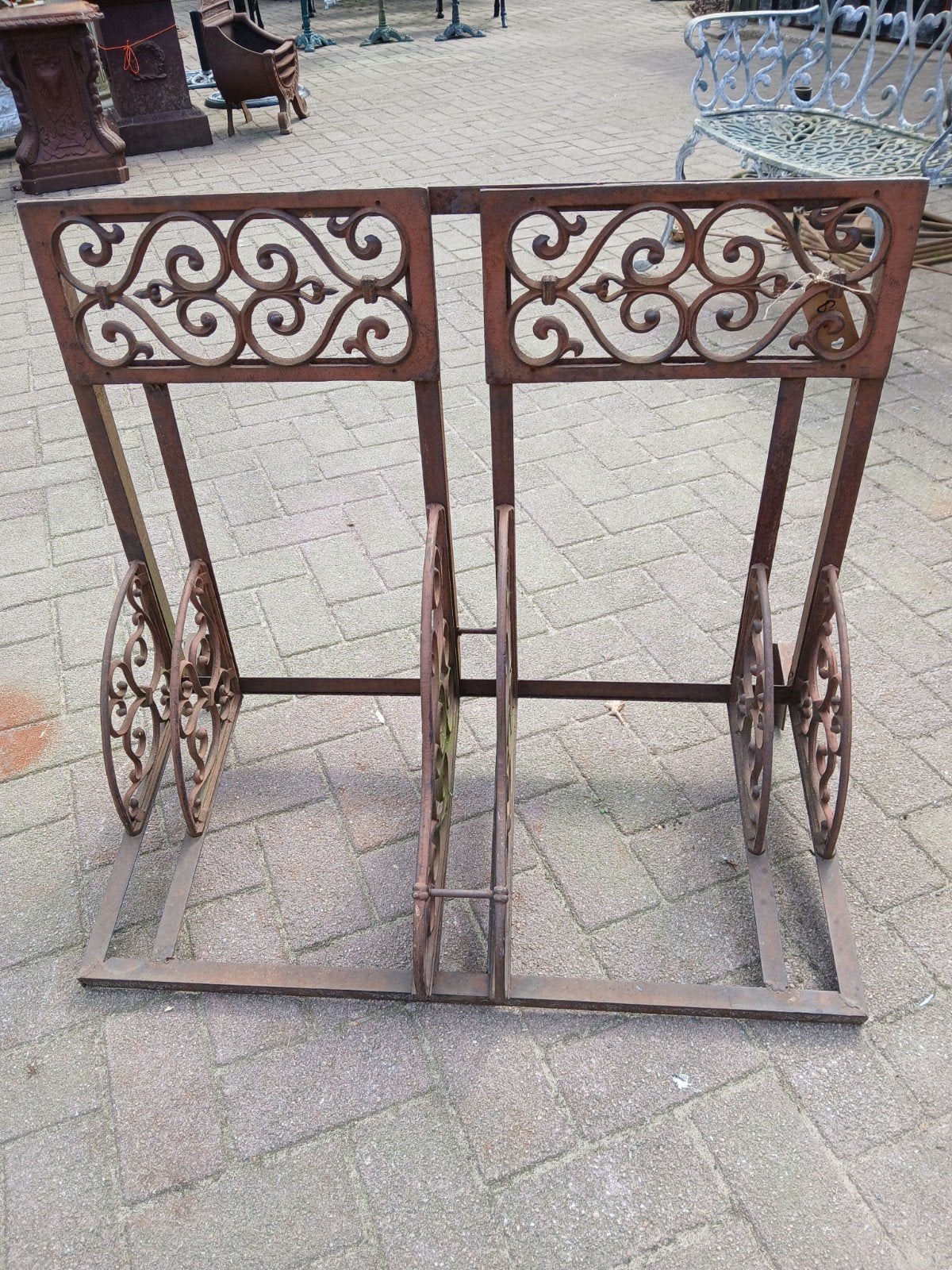 Brocante fietsenrek, Ophalen