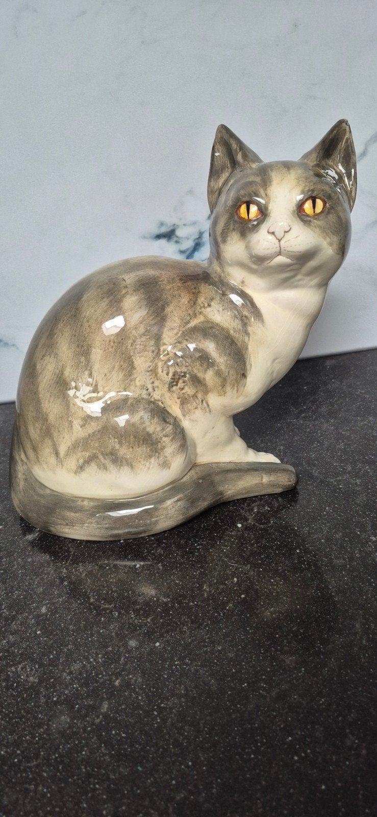 Prachtig Kattenbeeldje - 24 cm hoog, Verzamelen, Ophalen of Verzenden, Zo goed als nieuw, Dier