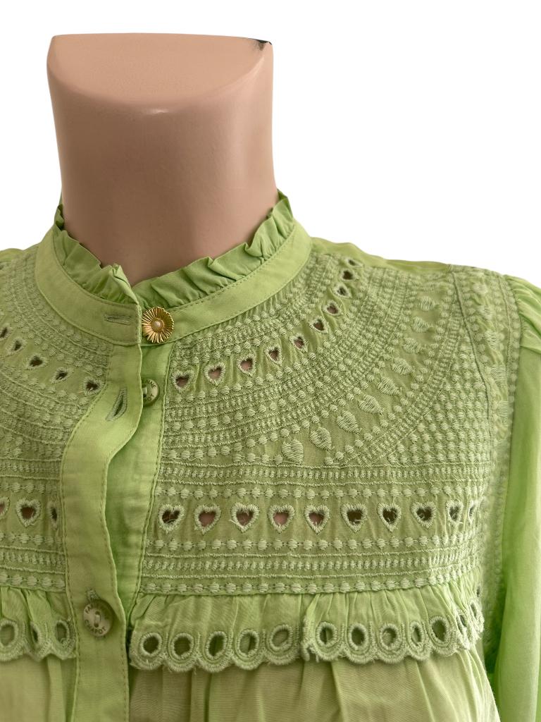 Fabienne Chapot blouse S, Ophalen of Verzenden, Zo goed als nieuw, Groen