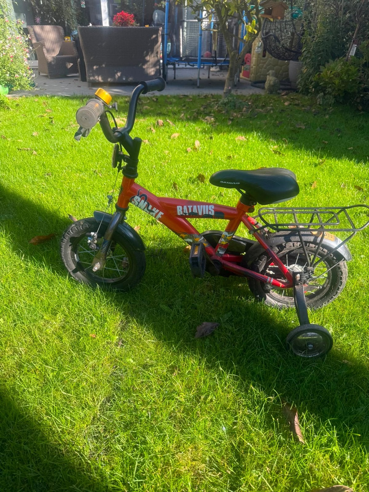 Batavus Snake kinderfiets met zijwieltjes, Ophalen, Terugtraprem, Zijwieltjes, Gebruikt