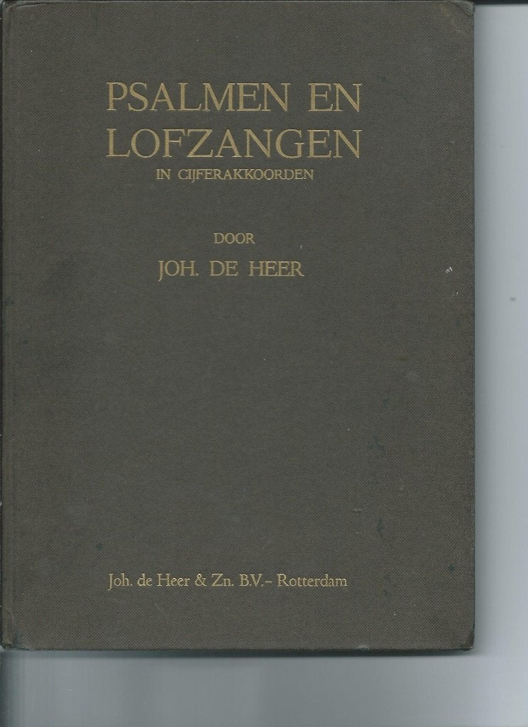 Psalmen en Lofzangen in cijferakkoorden door Joh. de Heer, Gebruikt, Thema, Religie en Gospel, Overige instrumenten