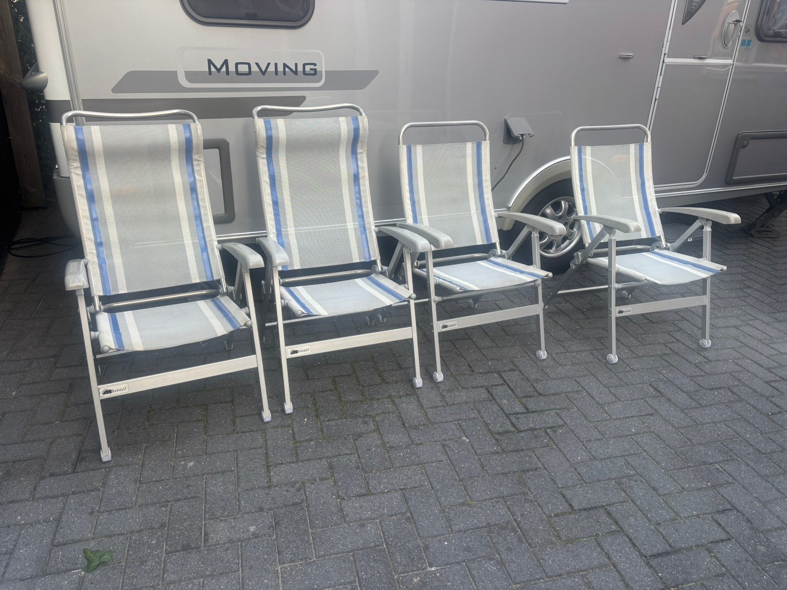 4 tuinstoelen Dukdalf, Ophalen, Gebruikt, Aluminium