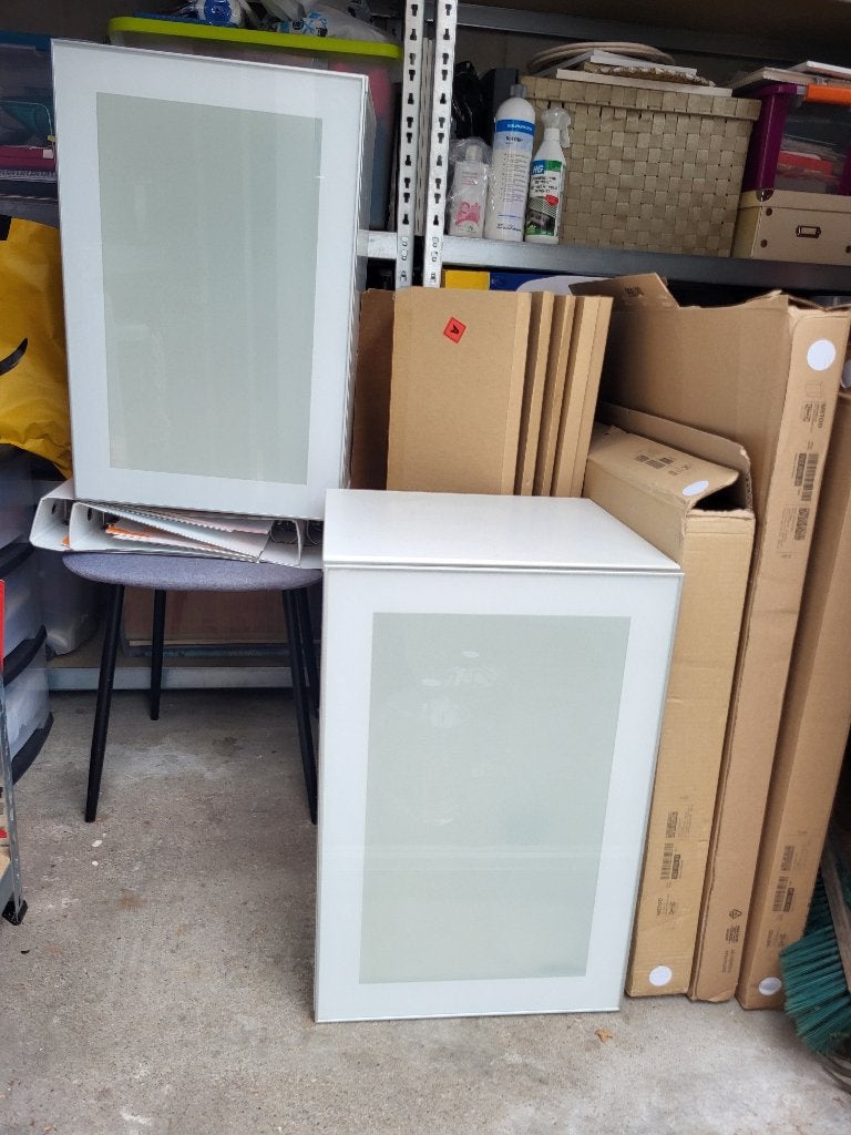 Boven keukenkastjes (2 stuks) - Metod Ikea, Huis en Inrichting, Keuken | Keukenelementen, Ophalen, Gebruikt, Wit, 50 tot 100 cm