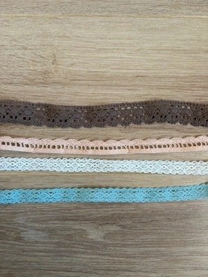 Lint/ kant 100 cm 4 rollen van 100 cm, Verzenden, Overige typen, Textiel, Meerkleurig