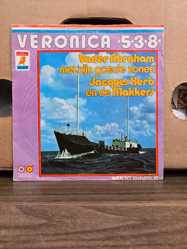 Veronica 538 - Maxi single, Cd's en Dvd's, Vinyl Singles, 7 inch, Ophalen of Verzenden, Zo goed als nieuw, Fotohoes