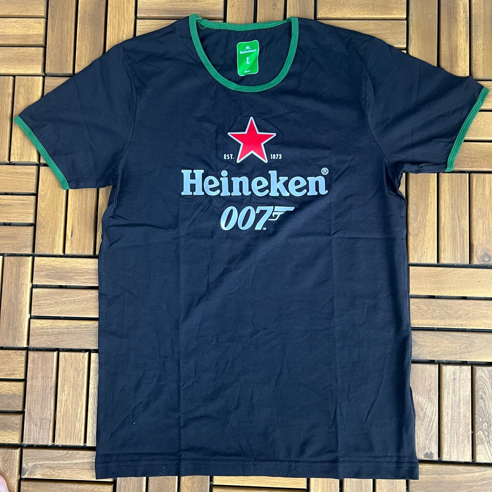 Heineken 007 James Bond T-shirt Maat L Ongedragen, Ophalen of Verzenden, Nieuw, Maat 52/54 (L), Zwart