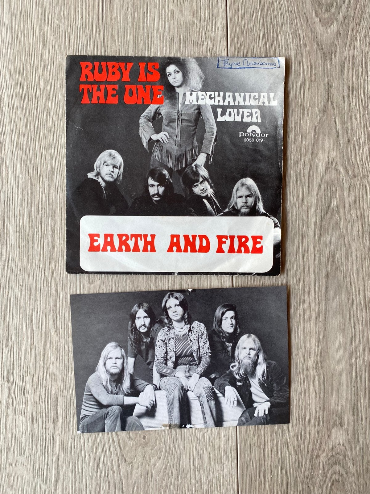 Eart and Fire -Ruby is the one. 1970 vinyl single + 1x foto, Ophalen of Verzenden, Gebruikt