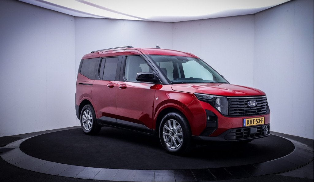 Ford Tourneo Courier 1.0 5Pers Titanium LED | CAMERA | CARPL, Auto's, Ford, Gebruikt, Zwart, Origineel Nederlands, Bedrijf