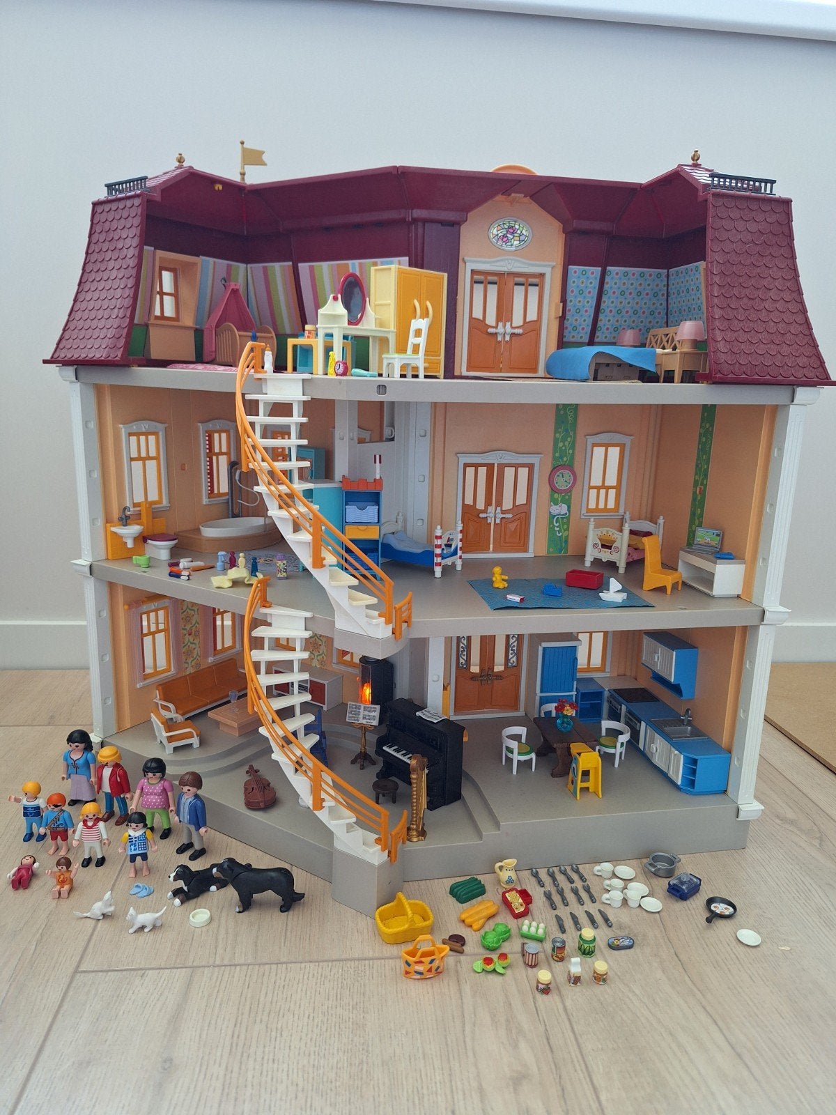 Playmobil 5302 herenhuis met inrichting/groot huis/veel/sets, Ophalen of Verzenden, Zo goed als nieuw, Complete set