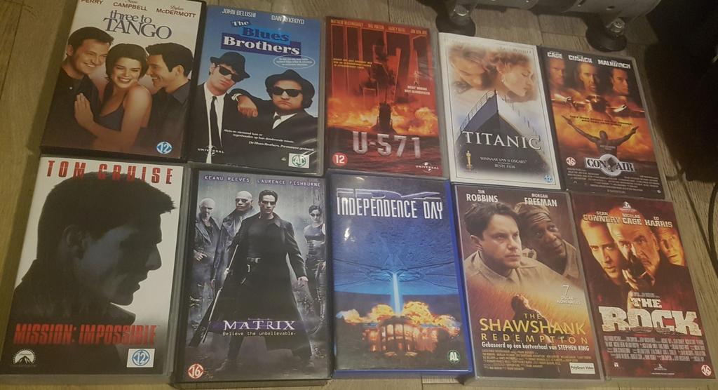 Video cassettes, videobanden 15€, Alle leeftijden, Ophalen, Gebruikt, Overige genres