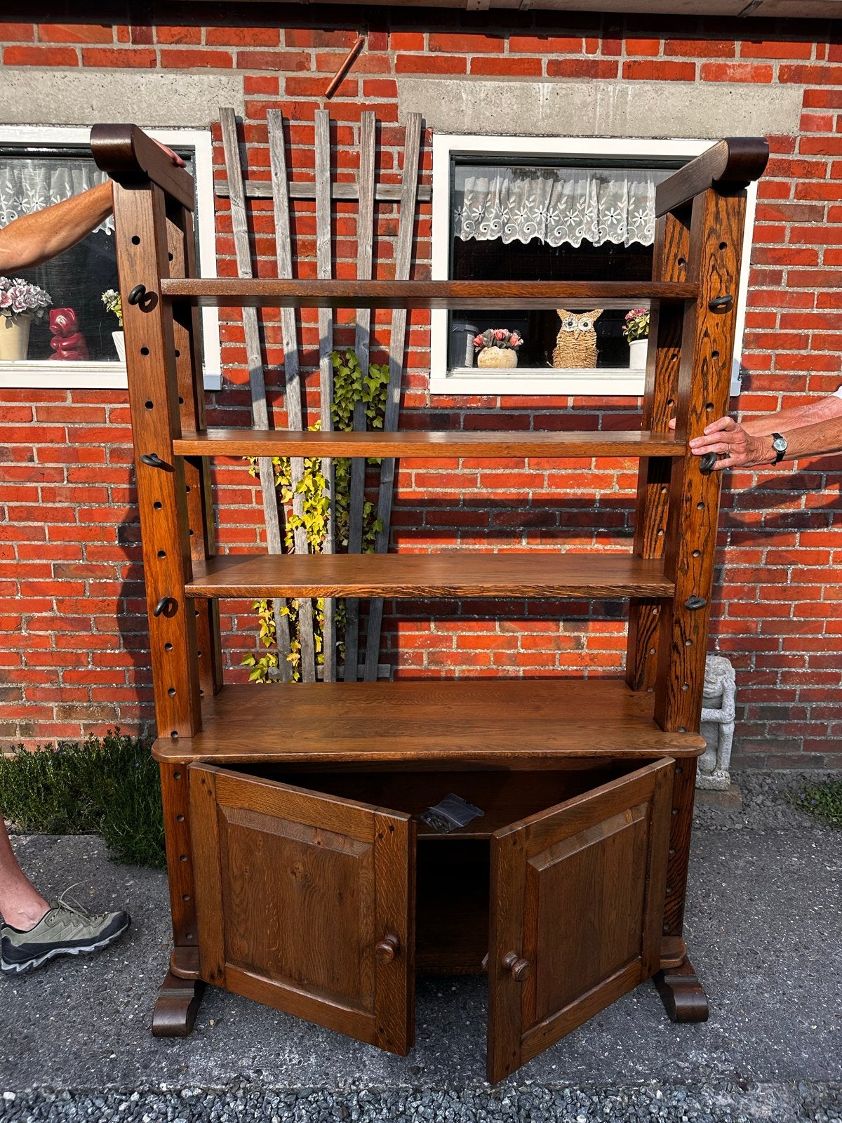 Antieke Eiken kaaskast met Verstelbare Planken, Ophalen
