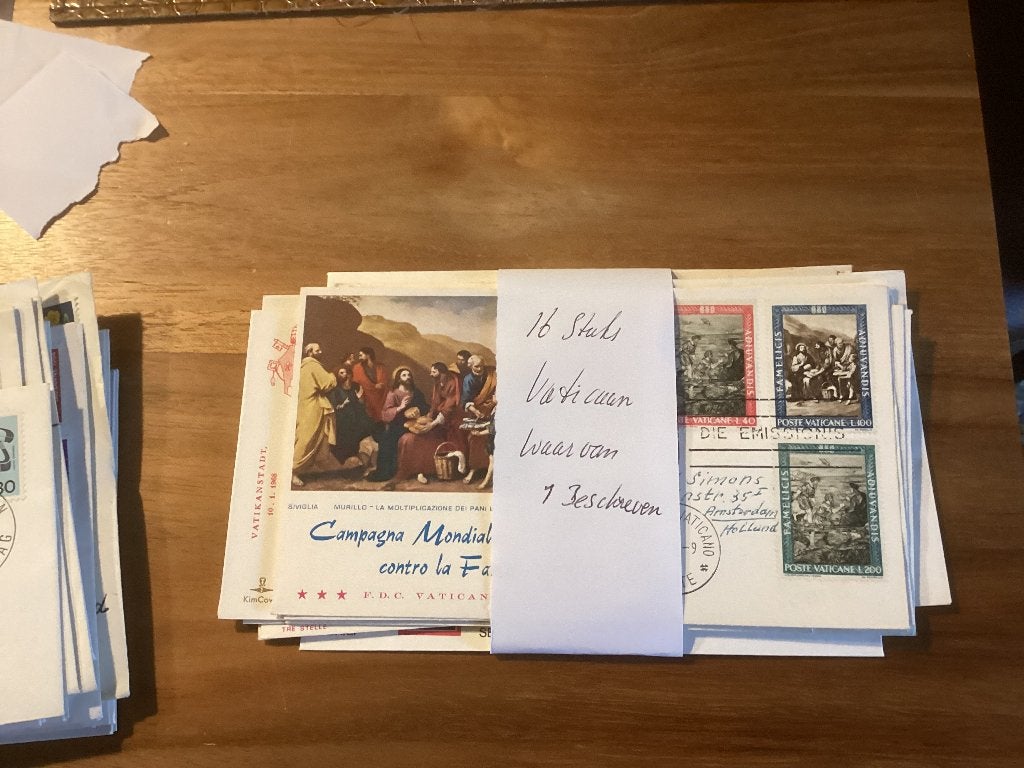 16 stuks Vaticaan  Nederland jaargangen fdc 1963 tm 2022, Verzenden, Buitenland
