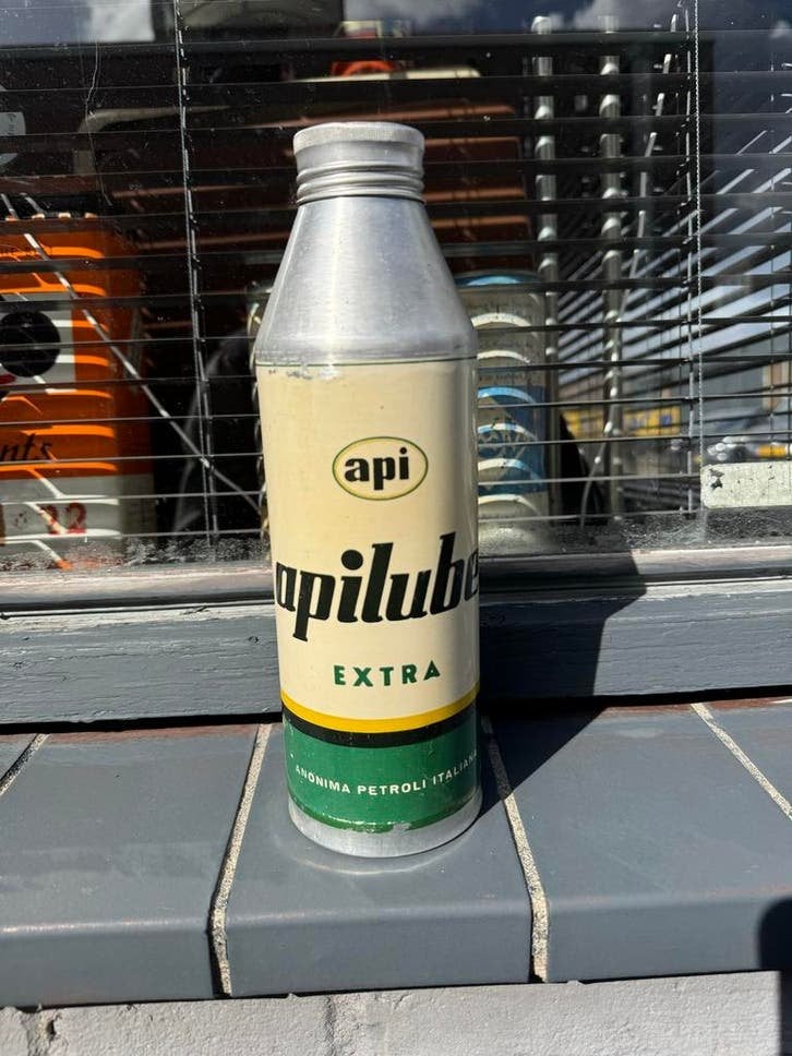 Vintage Apilube Extra Olieblik - Decoratie, Ophalen of Verzenden, ., ., .
